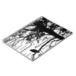 B&W Nevermore Raven Tree Silhouette - E.A. Poe Spiral Note Books