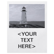 B&W Peggy's Cove Lighthouse Flyers