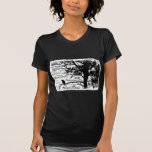 B&W Raven nunca más la silueta Camisetas