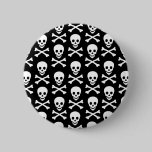 B&W Skull & Bones buttons