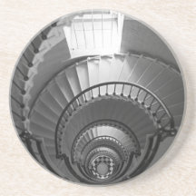 B&W spiral Drink Coaster