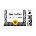 B&W sunflower stamp