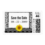 B&W sunflower stamp