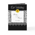 B&W Sunflower Weddding Invitation cards by lbmulti B&W Sunflower Weddding Invitation cards