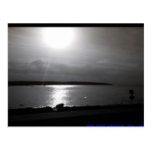 B&W sunset Postcards