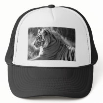 B&W Tiger Profile Photo Mesh Hat