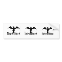 B&W Tribal Raven Nevermore bumper stickers by VoXeeD B&W Tribal Raven Nevermore bumper stickers