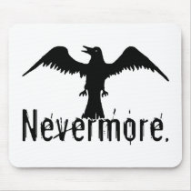 B&W Tribal Raven Nevermore Mousepad