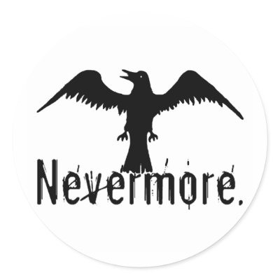 B&W Tribal Raven Nevermore Round Sticker by VoXeeD