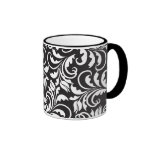 b&w tulips coffee mugs