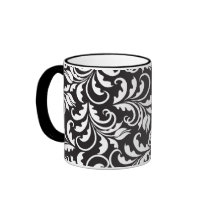 b&w tulips mugs