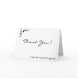 B&amp;W Wedding Thank You Card