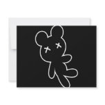 B&amp;W Wee Dead Teddy Personalized Invitation