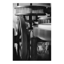 b&w Whirling Windmill Gears posters