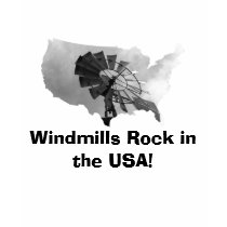 B&W Windmill USA t-shirts