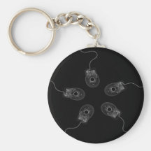 B&W X-Ray Computer Mice Key Chains