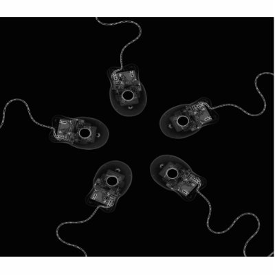 B&W X-Ray Computer Mice Photo Sculptures by VoXeeD