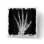 B&W X-ray Skeleton Hand Pins