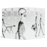 B&W X-Ray Skeletons Afternoon Stroll Binder