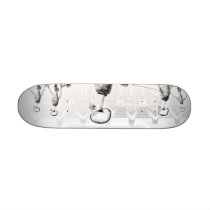 B&W X-Ray Skeletons Afternoon Stroll Skateboard Deck