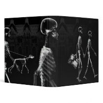 B&W X-Ray Skeletons Midnight Stroll Binder