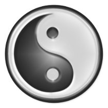 B&W Yin&Yang stickers