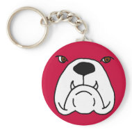 BA- Awesome Bulldog Face Keychain keychain