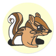 BA- Cartoon Chipmunk Stickers sticker
