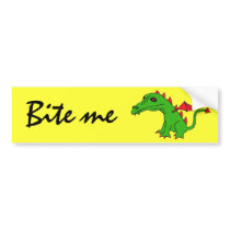 BA- Dragon bite me sticker Bumper Stickers