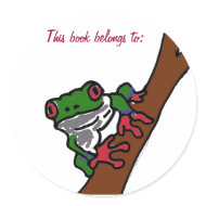 BA- This book belongs to: frog sticker sticker