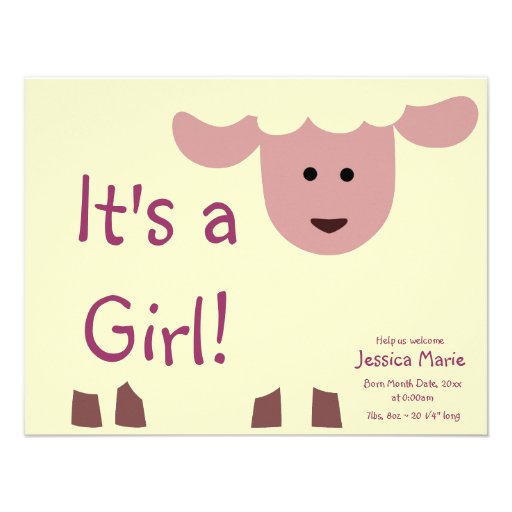 Baa Baa Baby Invitations