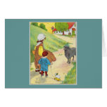 Baa, baa, black sheep, Have you any wool? Greeting Cards