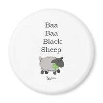 Baa Baa Black Sheep Fridge Magnets