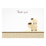 Baa Baa Sheep (Neutral) Flat Thank You notes Announcement