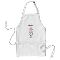 "Baa Humbug" sheep on apron.