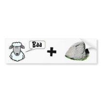Baa + Rock Bumper Sticker bumper stickers