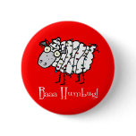 Baaa Humbug Christmas Pinback Buttons