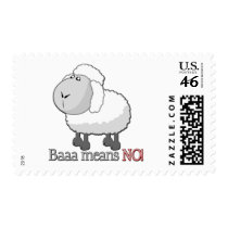 Baaa means NO! Postage Stamp