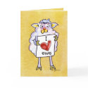 Baaaah Mine Valentines Day Cartoon Sheep card