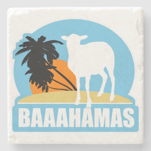 Baahamas Beach Vintage Stone Drinks Coaster