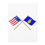 Baarle-Nassau and Baarle-Hertog Crossed Flags Postcard