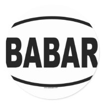 BABAR stickers by humorous BABAR stickers