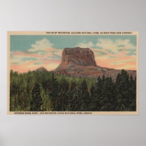 Babb, MT - View of Big Chief Mountain from Hwy Poster