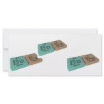 Babe as Ba Barium and Be Beryllium Rack Card Template