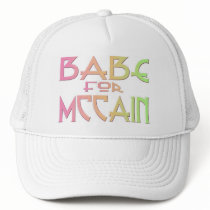Babe For McCain Cute Hat Cap hats