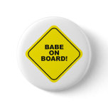 babe on board button