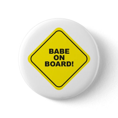 babe on board button by hungshoe