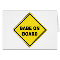 Babe On Board Greeting Card