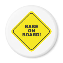 babe on board magnet