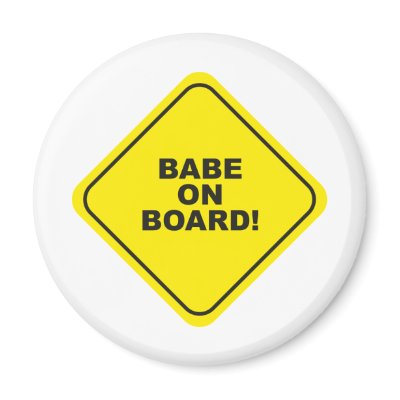 babe on board magnet by hungshoe